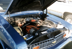 1974 Chevrolet Nova engine compartment