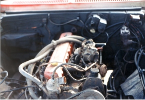 1974 Chevrolet Nova engine compartment